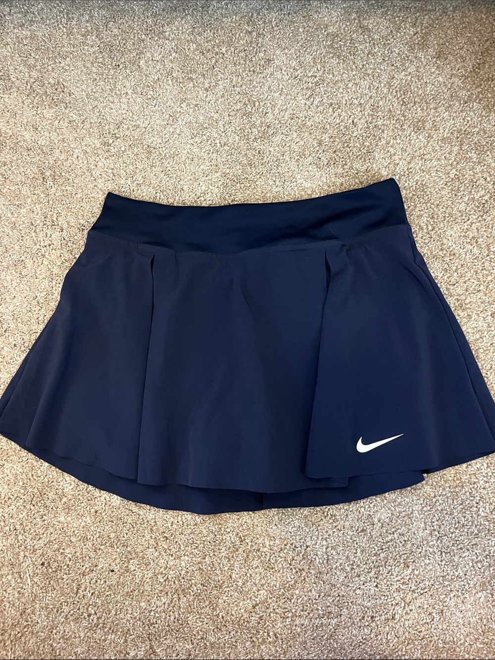 Nike Women's Navy Blue Tennis Skort with White Swoosh